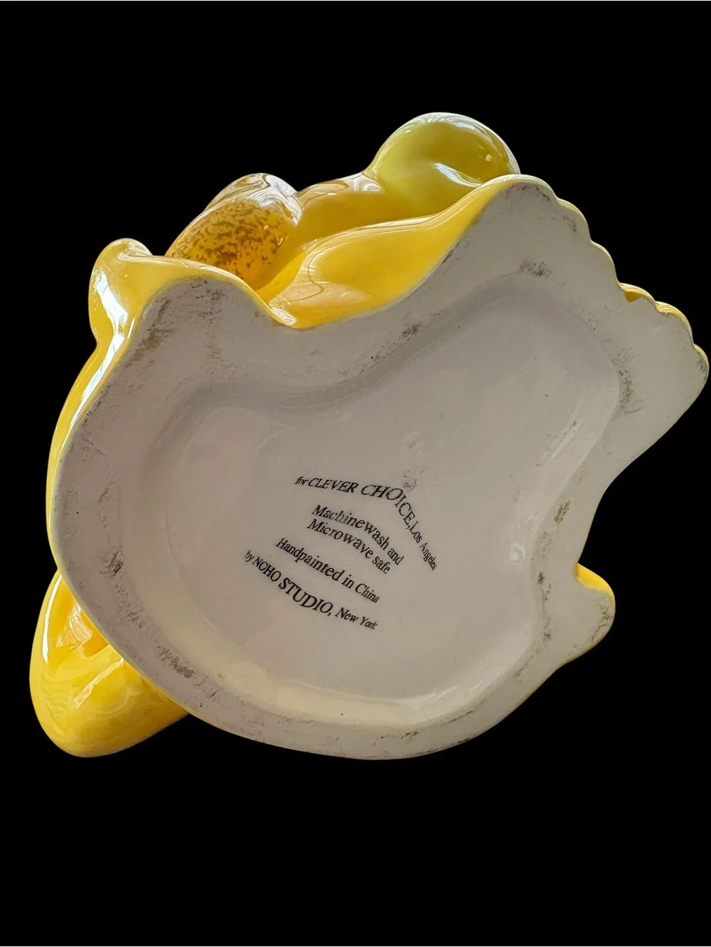 Boho Srudio Yellow Ceramic Dog Treat Cup - Cute Puppy Design